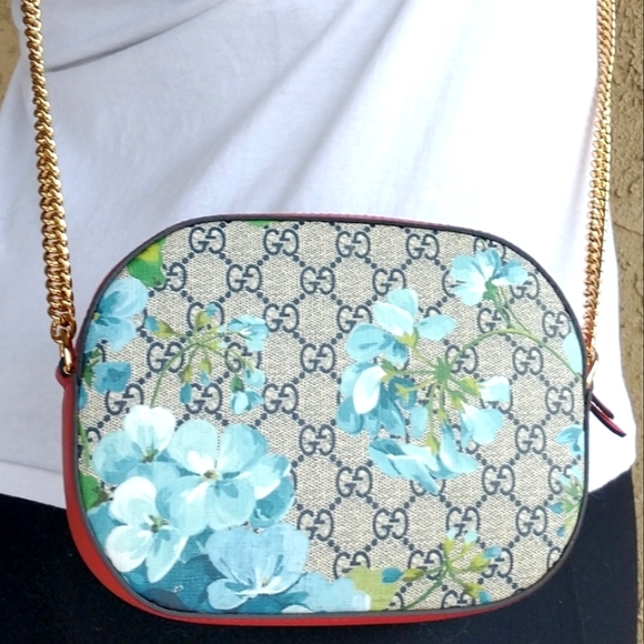 Gucci Supreme Blue Blooms Crossbody Bag NWT - Picture 4 of 16